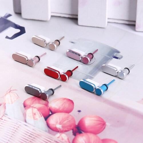 Type-C Phone Charging Port 3.5mm Earphone Jack Sim Card Type C Anti Dust Plug For Samsung S9 S8 A5 A7 Huawei P9 P10