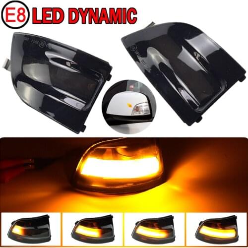 2pcs LED Dynamic Turn Signal Light Car Rear View Mirror LED Indicator Blinker For FORD Focus 2 MK2 2004 - 2008 C-MAX
