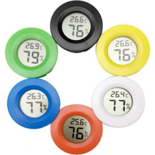 Thermometer Hygrometer Mini 2In1 LCD Digital Indoor Computer Room High Accurately Instrument Meter Round Thermometer Hygrometer