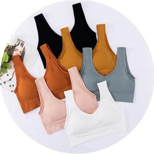 Yoga Tops Fitness Girls Super Soft Latex Cotton Women Fashion Breathable Running Sport Bra Sujetador Deportivo