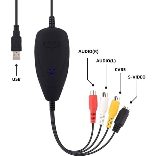 USB2.0 Video audio capture card, convert VHS, Hi8, Camcorder X-box 360/PS-3 to digital MPEG 1/2 format for Windows 7 8 10