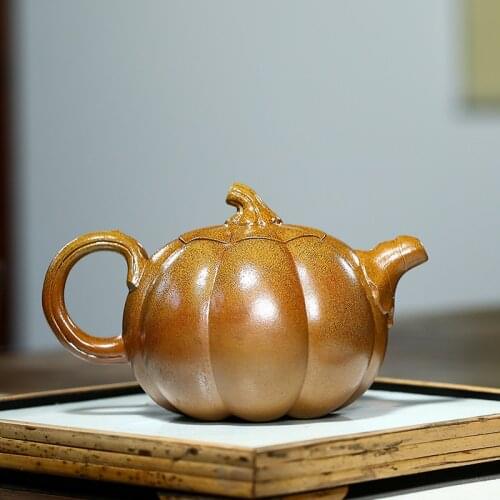 Yixing Teapot Master Handmade Pumpkin Purple Clay Kettle Send Gift Box Creative Teaware
