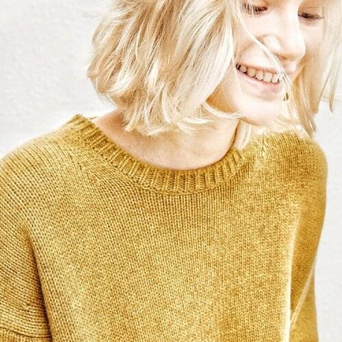 Fall Winter 2019 oversized o neck long sleeve thick 100% cashmere sweater women