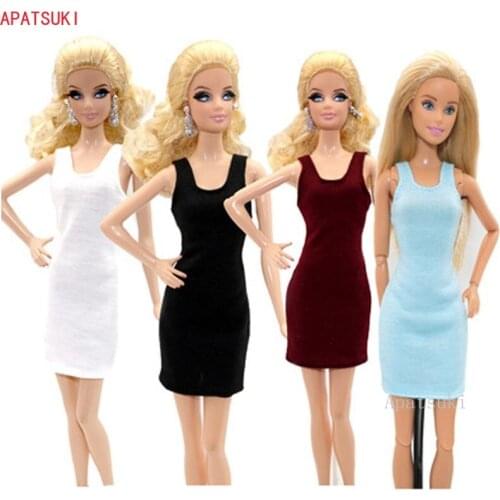 4pcs/lot Tank Vest Dresses 1/6 Dolls Accessories For Barbie Doll Clothes Outfits Casual Wear Costume For BJD Doll Kid DIY Toys