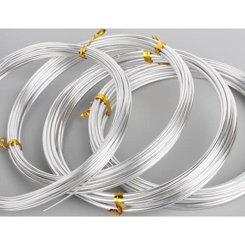 1mm/1.5mm/2.mm/2.5mm 3-10M Silver Color Anadized Aluminum Wire soft DIY jewelry craft versatile painted aluminium metal wire