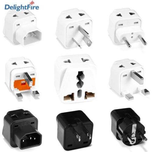 1pcs 2 in 1 Universal UK US EU IL Adapter US to EU Plug Black/White New Zealand Australia Travel Adapter Power Socket Outlet CE
