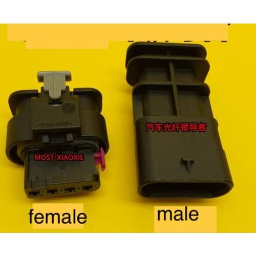 1pc for Volkswagen A6L Golf Magotan intake pressure sensor plug 4F0 973 704 radar male female 4pin connector housing