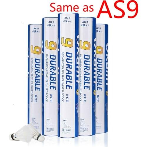 2tubes/lot AS9 Quality Professional Badminton Shuttlecock AC9 A Grade Goose Feather Durable Shuttle Balls for Club L2122-2SPA