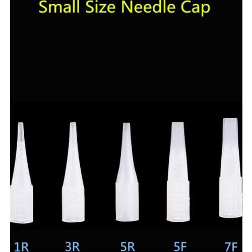 200Pcs/Bag Small Size Tattoo Needle Tips 1R/3R/5F/7F Long Needle Nipples Caps For Permanent Makeup Machine Free Shipping
