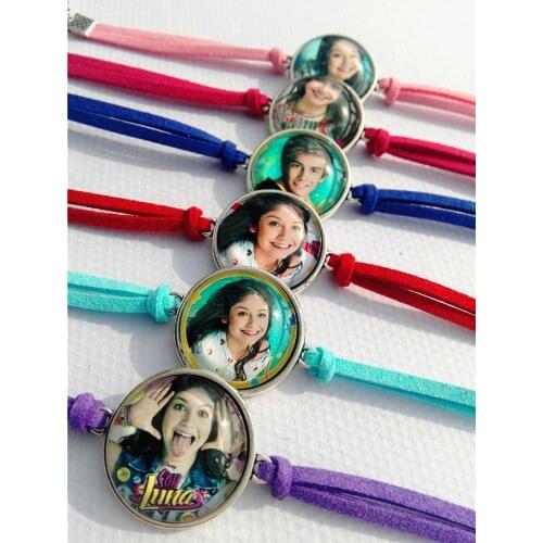 24pcs New Design Fashion Super pop singer Soy Luna bracelets Elenco de Soy Luna Photo silver Bangle I'm Luna bracelet wholesale