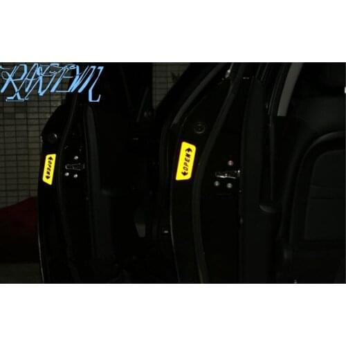 4pcs/set styling Reflective Door Open Warning Stickers for SEAT Ibiza Leon Toledo Arosa Alhambra Exeo Supercopa Mii Altea Cordob