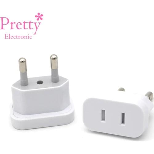 4.8mm USA to the EU conversion plug Adaptor With Security door AC Power Adapter Mobile Phone Travel Wall Charge Power Adapter