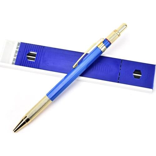 1Set 2.0mm 2B Lead Holders Automatic Mechanical Pencil 12 Leads Refills For School And Office Stationery Writing Stationery