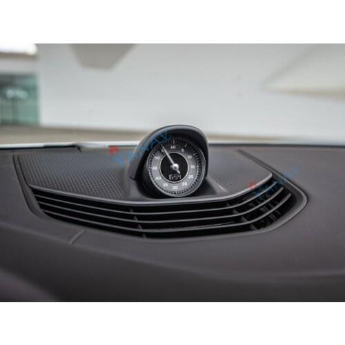 Car Stopwatch For Porsche Taycan 2020-2021 Interior Center Dashboard Clock Compass Time Electronic Meter Clock