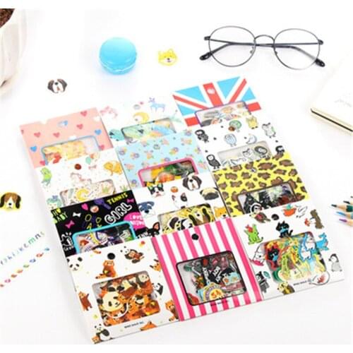 DL Japan and South Korea hand account sticker Cat Puppy facial expression around the hand bag of homemade sticker cartoon animal