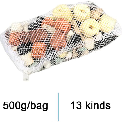 500g 13 kinds of Aquarium Filter Media Fish Tank Bio Ball Geramic Ball Ring for Water Filtration Clean Water with Filter Net Bag