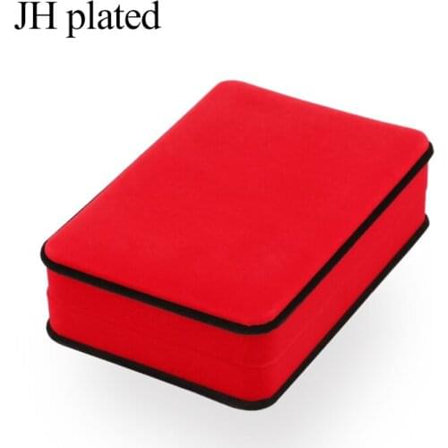 JHplated Jewelry Packaging Necklace Velvet gift boxes Red Blue Gray Rectangle gift box Gift wrapping jewelry box Pendant box