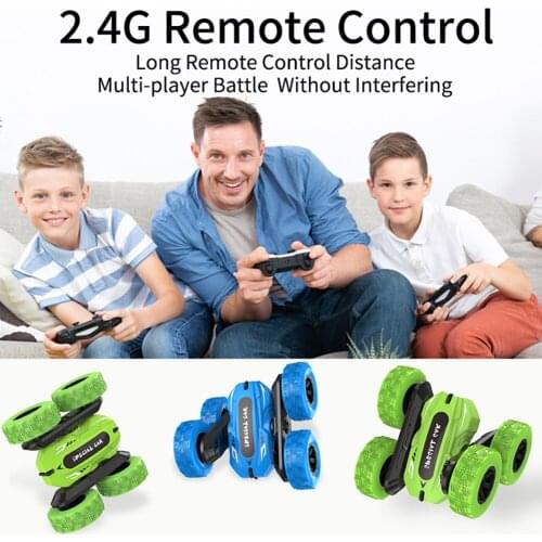 JJRC Q95 RC Stunt Car Track Wheel Interchange Drift Double Sided 360 Rotating Flips 2.4GHz Remote Control Car Kids Toys