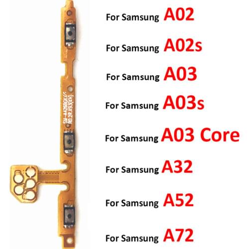 New Power Switch On/Off Button Volume Key Button Flex Cable For Samsung Galaxy A02 A025F A02S A027F A12 A125F