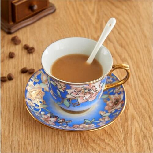 Creative Porcelain Coffee Cup And Saucer Sets Classic Ceramic Tea Cup Espresso Cup Milk cup Hotel Party Bar Home Drinkingware