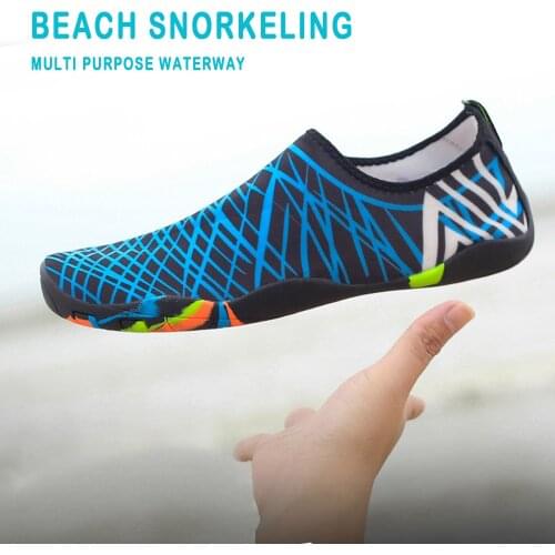 Men Women Aqua Shoes Sneakers Quick Dry Swimming Footwear Unisex Outdoor Breathable Upstream Striped Beach Shoes #G2