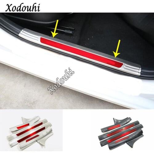Car Cover Stainless Steel Pedal Door Sill Scuff Plate Cover Inner Built Threshold 4pcs For Kia K3 Forte Cerato 2019 2020