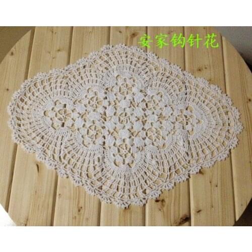 2015 new arrival 6 pic/lot European luxury cotton knitted table mats with flowers as dinning cup pads potholder coaster placemat