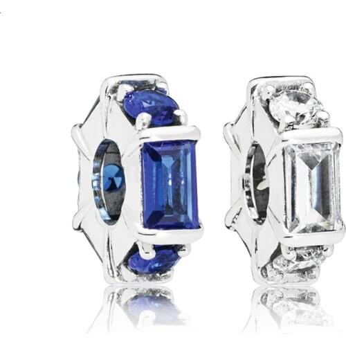 5PCS Wholesale Original Silver Plated Metal Geometry Crystal Round Spacer Beads For Women Bracelets DIY Pendant Jewelry Making