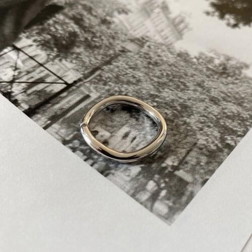 Authentic 925 sterling silver White Glossy Wave curved Ring adjust Fine Jewelry TLJ1235