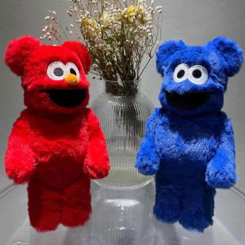 Bear@bricklys 28cm 400% 1000% Plush Doll Bearbricklys Pvc Action Figures Blocks Bear Dolls Decoration Toys Christmas Gifts