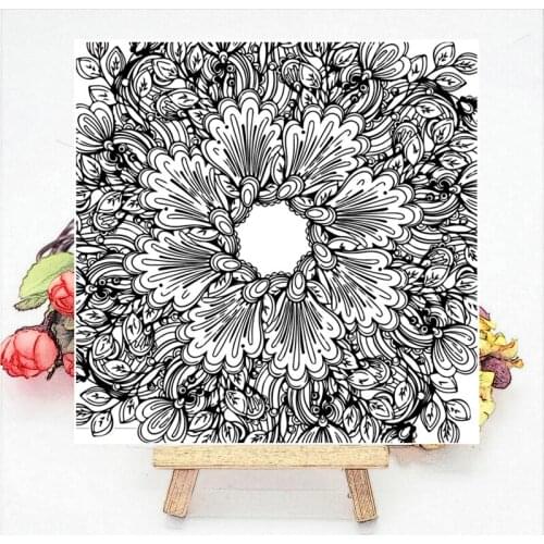 14*14CM Kaleidoscope Transparent Clear Stamps / Silicone Seals Roller Stamp For DIY Scrapbooking Photo Album/Card Making