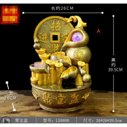 Resin cornucopia fengshui water fountain waterscape fish tank humidifier home decoration