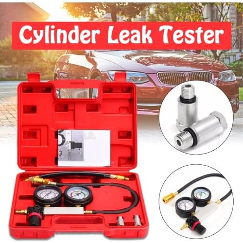 0-100PSI Cylinder Leak Down Tester Compression Leakage Detector Kit Set Petrol Engine Gauge Tool Car Instrument Tool