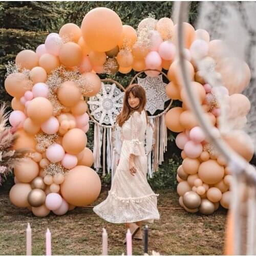 Macaroon Orange Balloon 5/10/12/18/36 inch Happy Birthday Decoration Wedding Supplies big round latex balloons wholesale