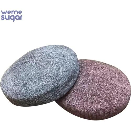 WeMe Fashion Hat New Material Winter Cap Beret Hat for Girls