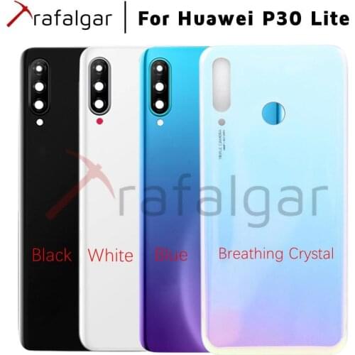 For Huawei P30 Lite Battery Cover Back Glass Panel Nova 4e Rear Housing Door Case For Huawei P30 Lite Back Battery Cover Replace