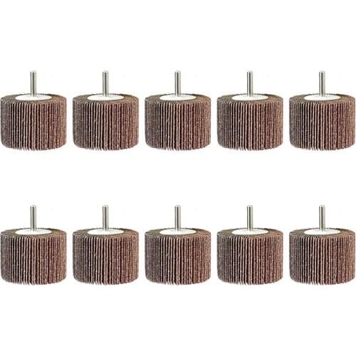 1PCS 80x50x6mm Mounted Flap Wheels KEYING 40#60#80# Aluminum Oxide Abrasive Wheels for Metal Grinding and Polishing