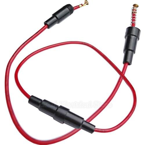 10Pcs 5X20mm Glass Tube Fuse Holder Screw Type Quick Blow 5*20MM Fuse With 22 AWG Wire 250V