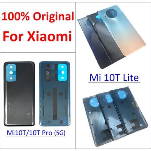 100% Original For Xiaomi Mi 10T Lite Back Door Case Battery Rear Housing Back Cover With Adhesive For Xiaomi Mi 10T/Mi 10TPro