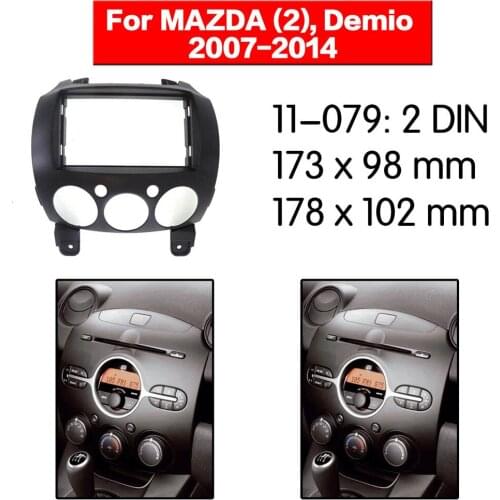 11-079 Doble Din Radio Fascia for MAZDA 2 Demio Stereo Audio Panel Mount Installation Dash Kit Adjusting Frame Adapter top