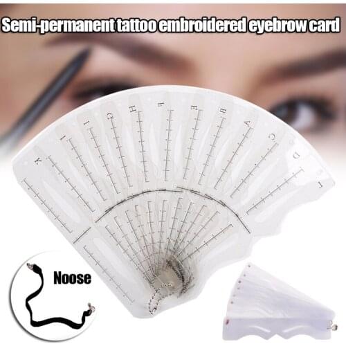 12 Kinds of Eyebrow-Shaped Mold Design Template Card Eyebrow Tattoo Makeup Women SSwell