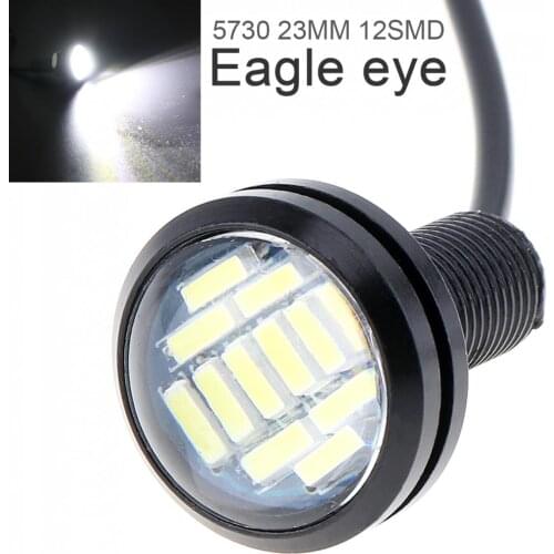 23mm 12V Eagle Eye LED Driving Light High Power 4014 White Car Fog DRL Bulb Reverse Parking Signal Lamp Daytime Running Lights