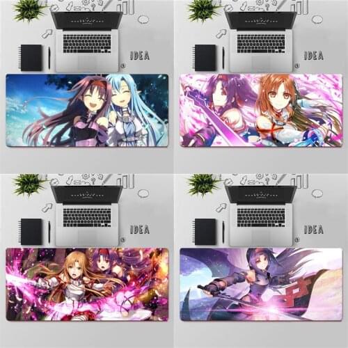 FHNBLJ High Quality Sword Art Online Japan Sexy anime Large Mouse pad PC Computer mat Rubber Computer Gaming mousepad