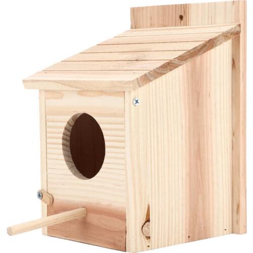 Wooden Birdhouse Birdhouse Breeding Box Heavy Duty Hanging Birdhouse with Standing Rod for Cottages for Country for Garden