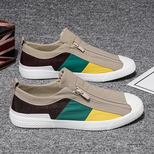 Mens Canvas Shoes A Pedal Lazy Board New Soft Mens Flat Casual Shoes Trend All-match Summer Casual Men Sneakers