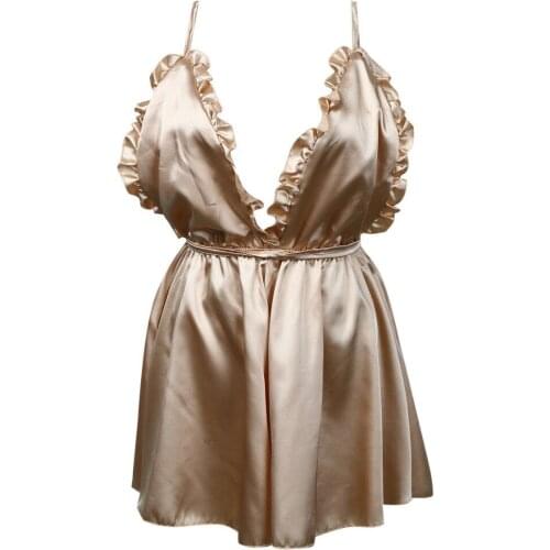 Hirigin Sexy Lace Backless Sling Pajamas For Adults Shorts Sleepwear Jumpsuit Romper Satin Women Pajama Night Suits