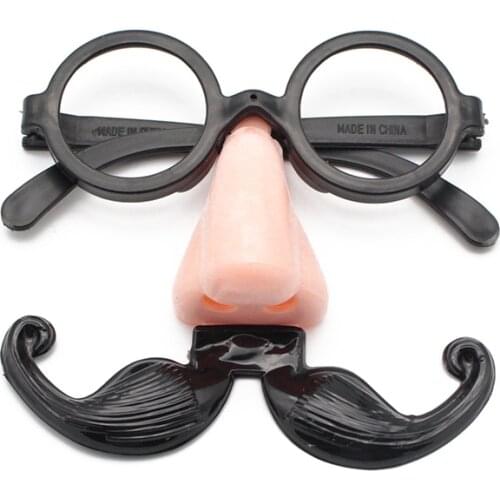Fake Nose Mustache Clown Fancy Dress up Costume Props Fun Party Favor Glasses Mask