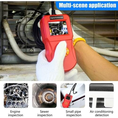 3/5M Inskam 2.4 Inch Industrial Endoscop Camara 0.3MP HD Video Waterproof Microscope Camara for Auto Car Repair Tool Handheld