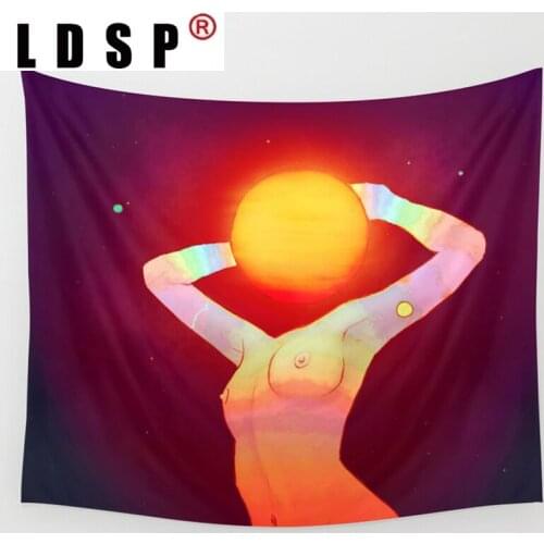 LDSP Sun Moon Tapestry Wall Hanging Covering Rugs Background Cloth Beach Mat Blanket Art Bedroom Living Home Decor