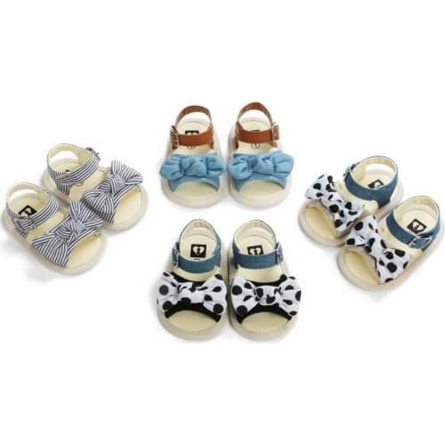 Summer Baby Shoes Sandals For Girls Baby Shoes Cotton Fashion Newborn Bow Baby High Quality Princess Sandals Clothes